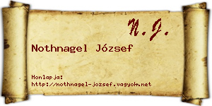 Nothnagel József névjegykártya
