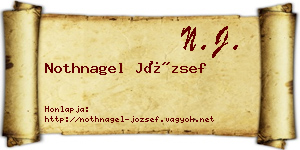 Nothnagel József névjegykártya